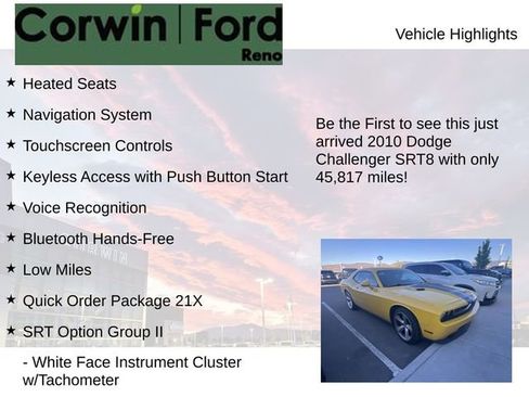 Used 2010 Dodge Challenger SRT8 w/ SRT Option Group II RWD image 4