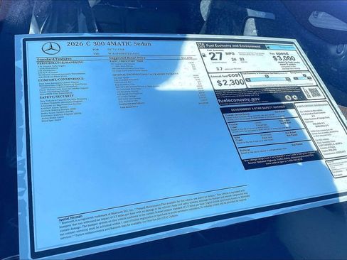 New 2026 Mercedes-Benz C 300 4MATIC Sedan image 12