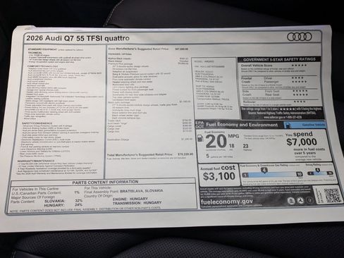 New 2026 Audi Q7 3.0T Premium Plus image 18