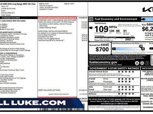 Used 2024 Kia EV6 Light AWD/4WD image 1