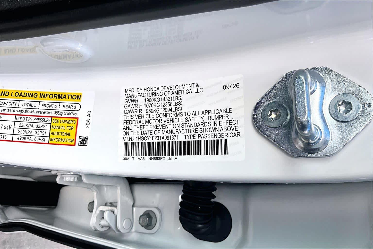 New 2026 Honda Accord LX image 19