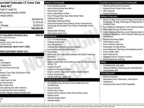 New 2026 Chevrolet Colorado LT w/ Advanced Trailering Package AWD/4WD image 26