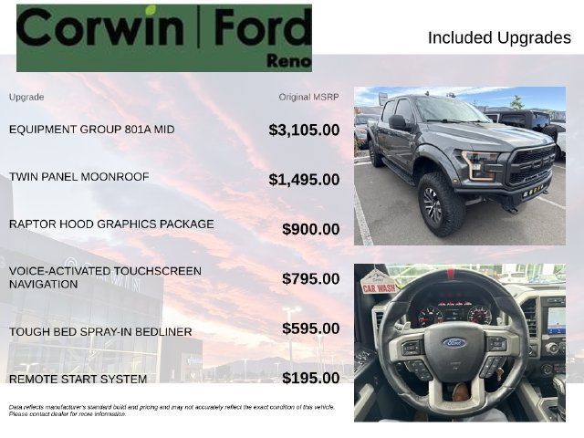Used 2019 Ford F150 Raptor w/ Equipment Group 801A Mid AWD/4WD image 3