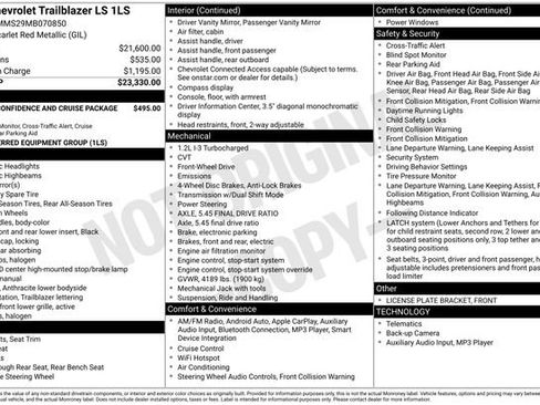 Used 2021 Chevrolet TrailBlazer LS image 3