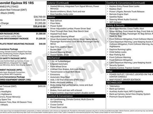 Used 2023 Chevrolet Equinox RS w/ RS Leather Package FWD image 27