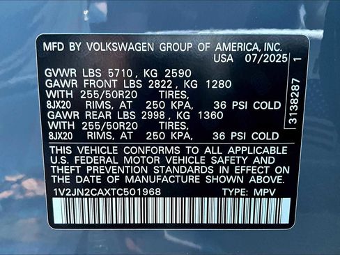 New 2026 Volkswagen Atlas SE image 19