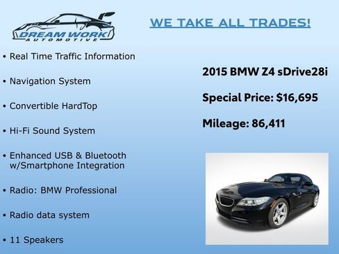 Used 2015 BMW Z4 sDrive28i image 2
