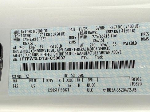 New 2025 Ford F150 XLT w/ Equipment Group 302A MID image 21