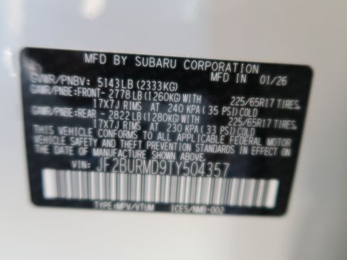 Used 2026 Subaru Outback Wilderness w/ Wilderness Package AWD/4WD image 49