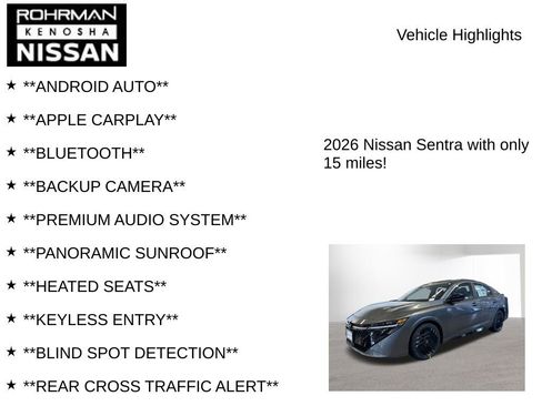 New 2026 Nissan Sentra SR w/ SR Premium Package image 7