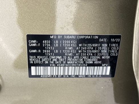 Certified 2024 Subaru Outback Premium image 27