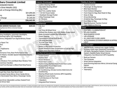 Certified 2024 Subaru Crosstrek 2.5i Limited w/ Crosstrek Mirror Package image 7