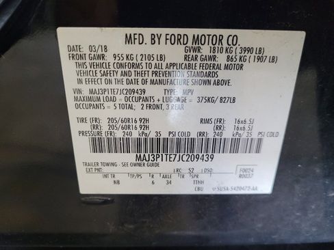 Used 2018 Ford EcoSport SE w/ SE Convenience Package FWD image 33