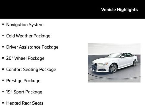 Used 2017 Audi A6 3.0T Prestige w/ Comfort Seating Package AWD/4WD image 5