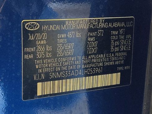 Used 2020 Hyundai Santa Fe SEL w/ Cargo Package FWD image 33