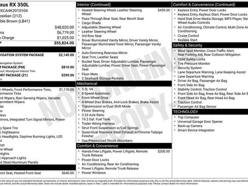 Used 2019 Lexus RX 350L FWD image 9