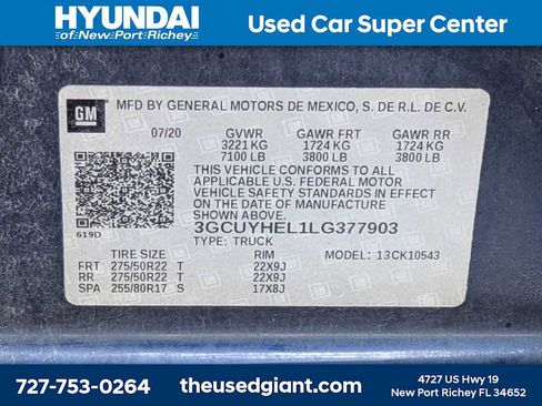 Used 2020 Chevrolet Silverado 1500 High Country w/ Technology Package image 45