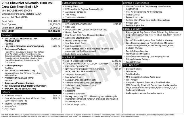 Used 2023 Chevrolet Silverado 1500 RST AWD/4WD image 46