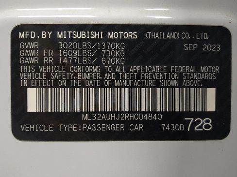 Used 2024 Mitsubishi Mirage ES FWD image 33