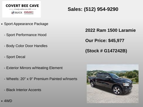 Used 2022 RAM 1500 Laramie w/ Sport Appearance Package AWD/4WD image 24
