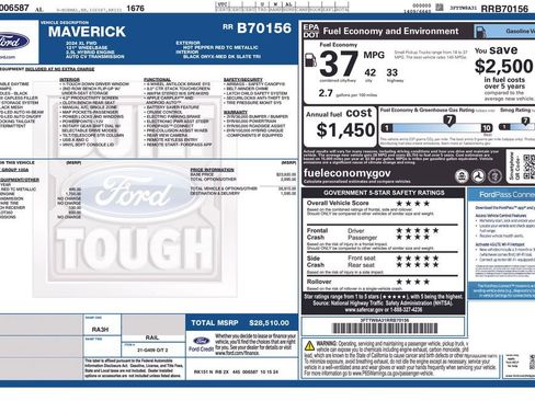 Used 2024 Ford Maverick XL image 27