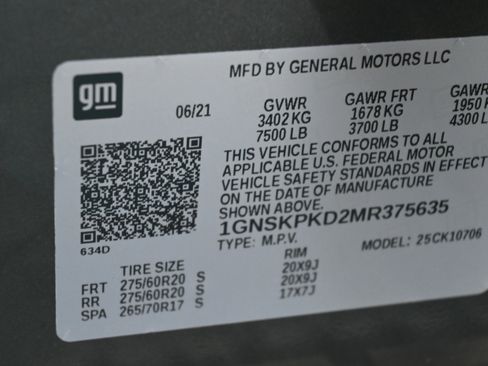 Used 2021 Chevrolet Tahoe Z71 w/ Rear Media and Nav Package image 37