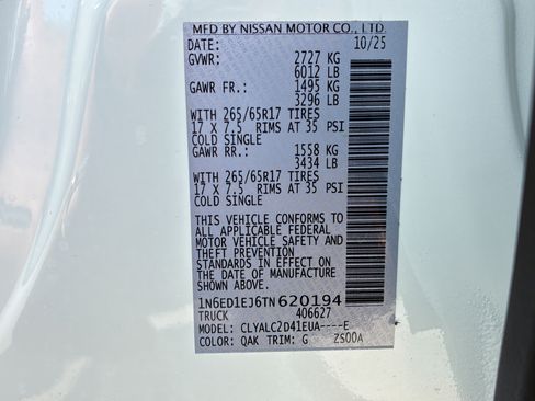Used 2026 Nissan Frontier SV w/ SV Convenience Package RWD image 27