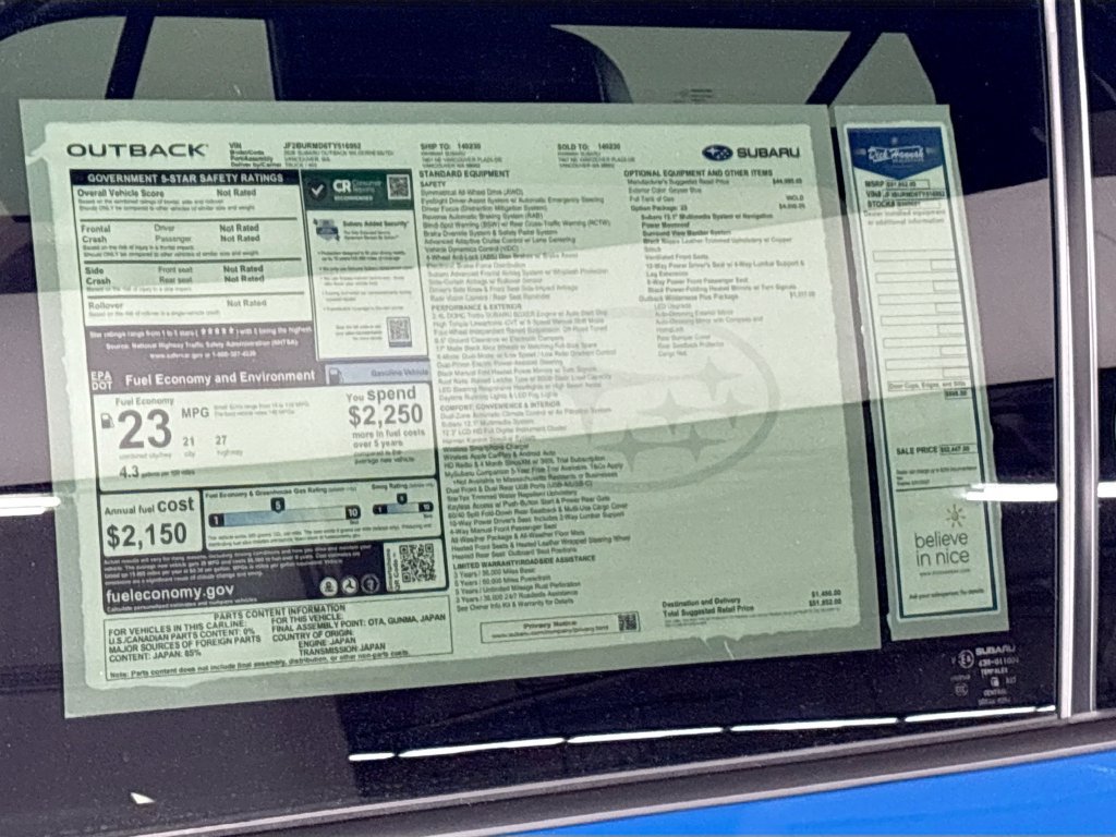 New 2026 Subaru Outback Wilderness w/ Wilderness Plus Package AWD/4WD image 25