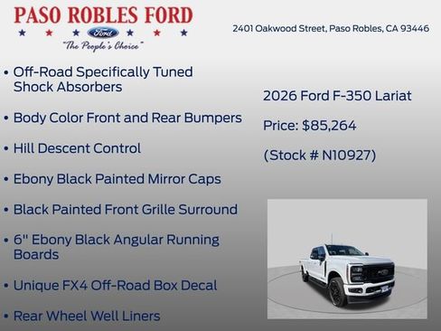 New 2026 Ford F350 Lariat w/ Black Appearance Package AWD/4WD image 18