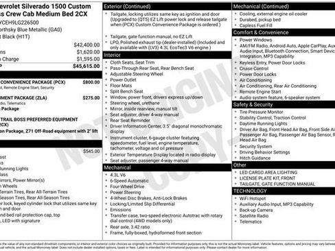 Used 2020 Chevrolet Silverado 1500 Custom Trail Boss w/ Custom Convenience Package image 41