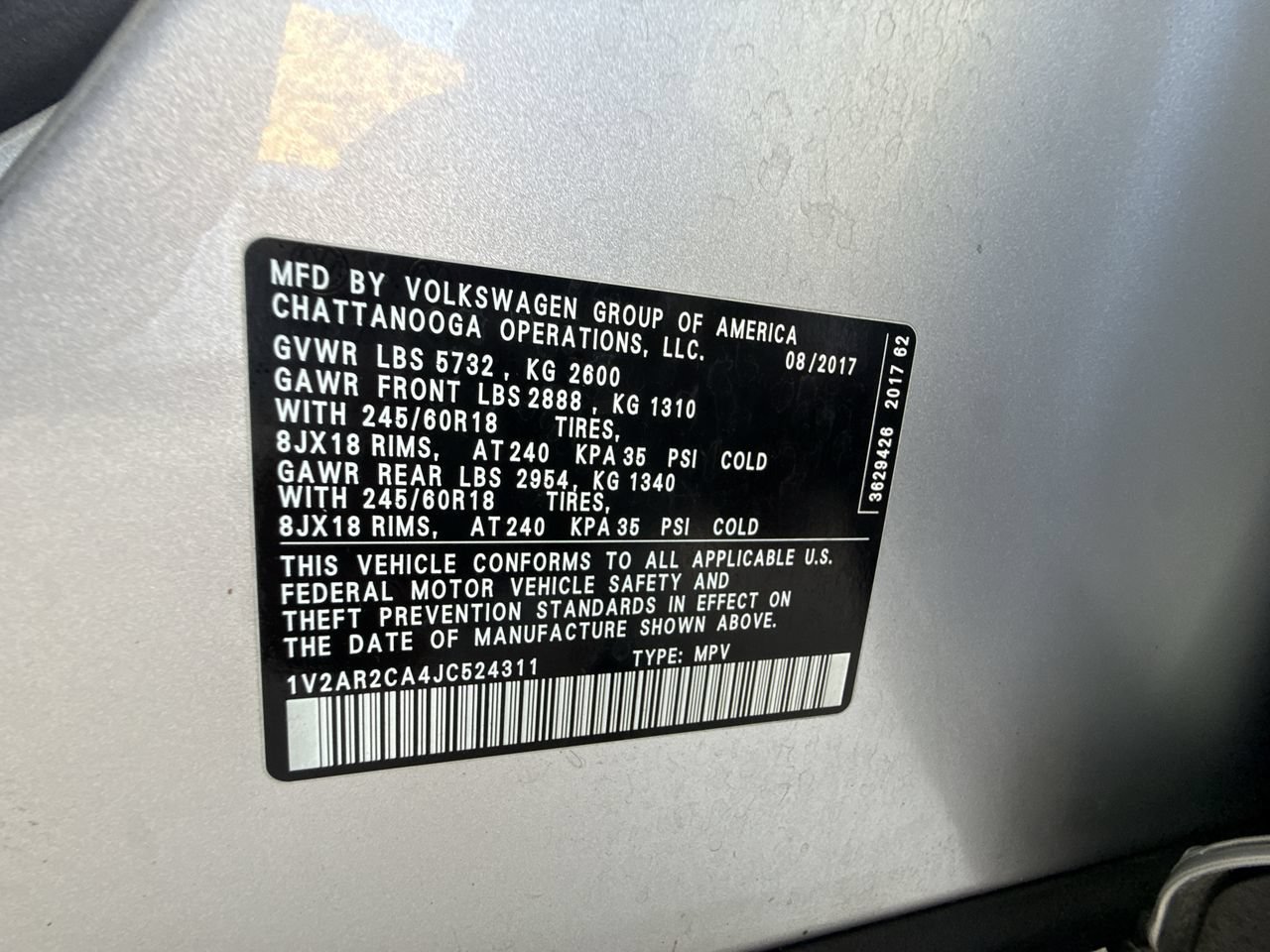 Used 2018 Volkswagen Atlas S FWD image 32