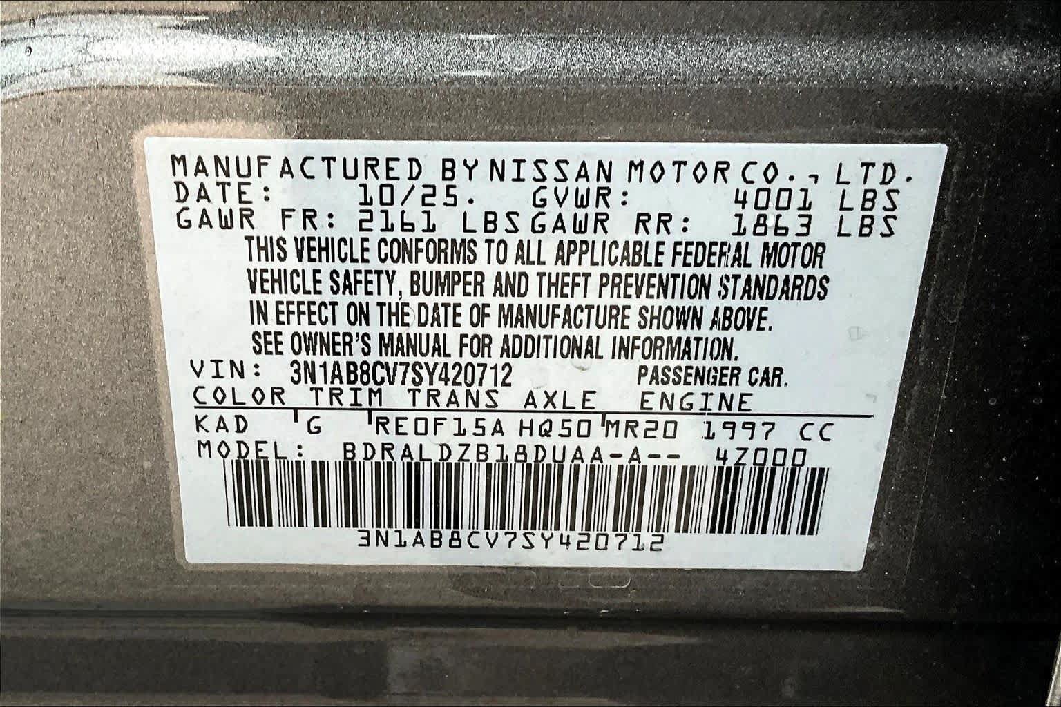Used 2025 Nissan Sentra SV w/ All-Weather Package FWD image 14