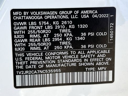 Used 2022 Volkswagen Atlas SE FWD image 32