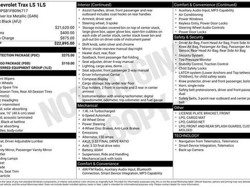 Used 2015 Chevrolet Trax LS w/ LPO, Protection Package image 4