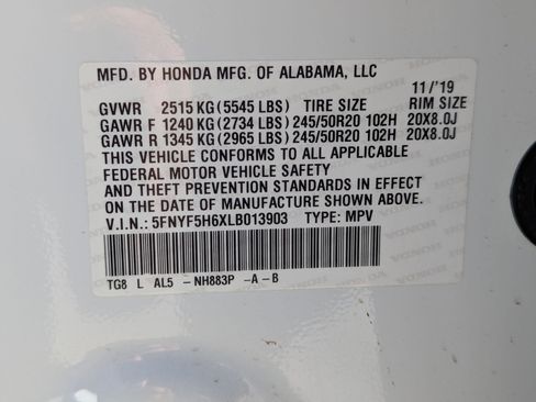 Used 2020 Honda Pilot Touring image 33