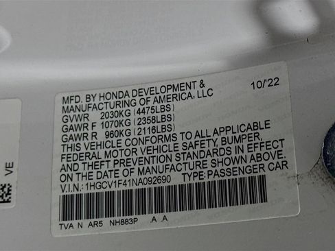 Certified 2022 Honda Accord Sport Special Edition image 29