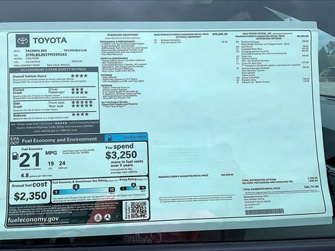 New 2026 Toyota Tacoma SR5 AWD/4WD image 20