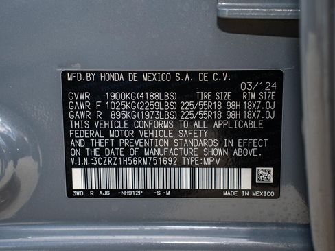 Certified 2024 Honda HR-V Sport image 36
