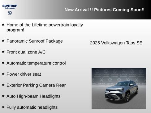 Used 2025 Volkswagen Taos SE w/ Panoramic Sunroof Package AWD/4WD image 6