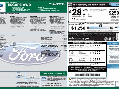 Used 2022 Ford Escape SE w/ Convenience Package AWD/4WD image 8