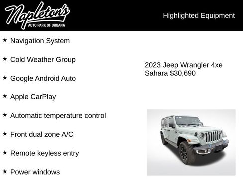 Used 2023 Jeep Wrangler Unlimited Sahara w/ Cold Weather Group AWD/4WD image 4