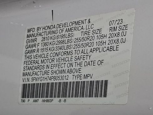 Certified 2023 Honda Pilot Touring image 26