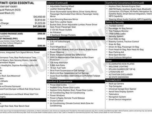 Used 2019 INFINITI QX50 Essential w/ Premium Audio Package image 18