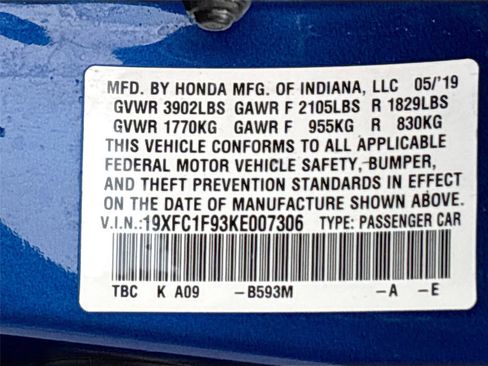 Used 2019 Honda Civic Touring image 36