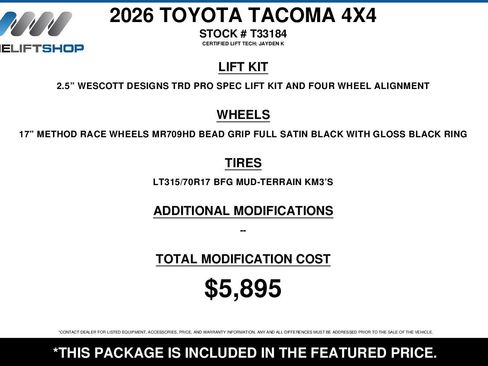 Used 2026 Toyota Tacoma TRD Pro AWD/4WD image 2