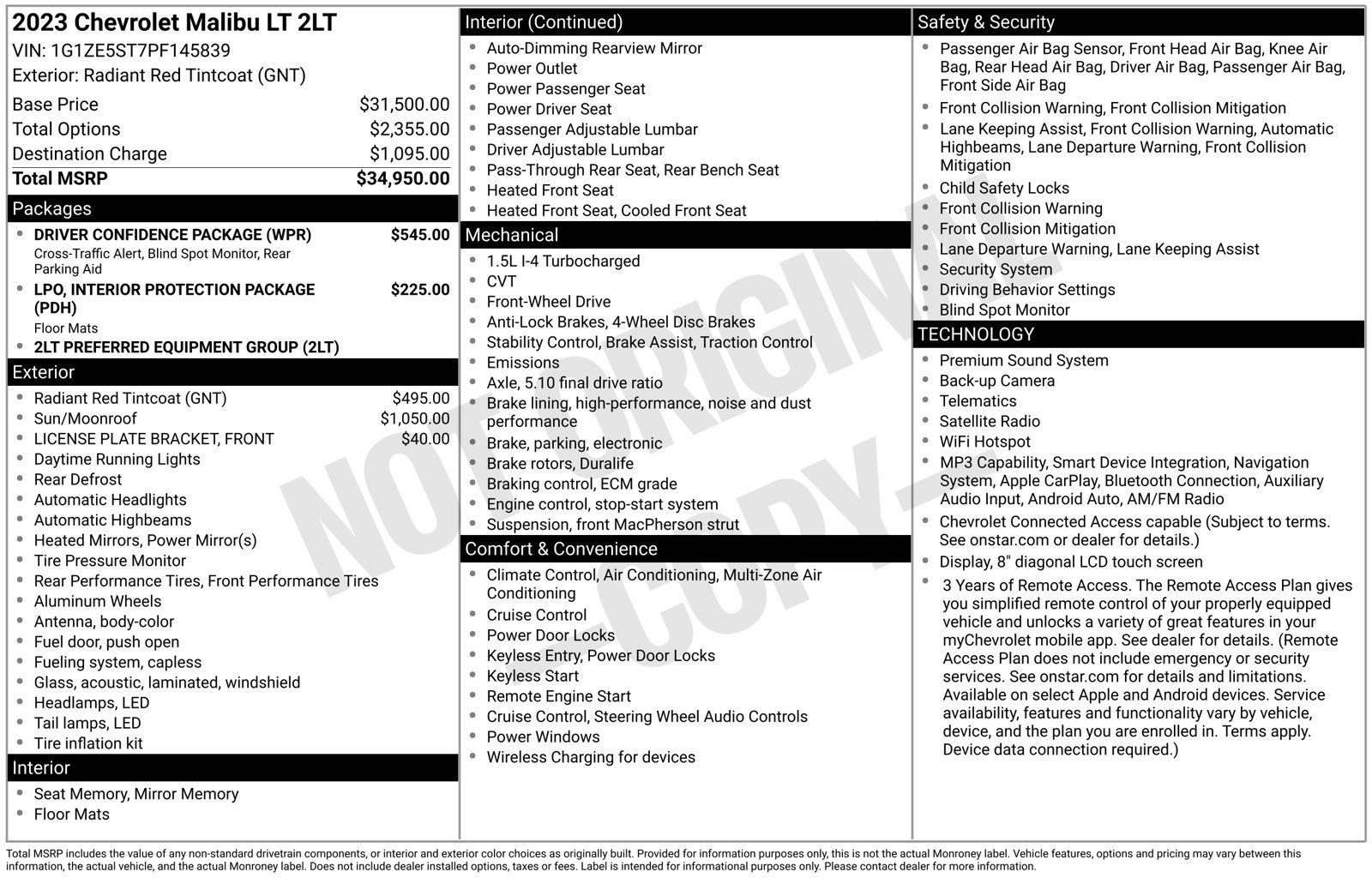 Used 2023 Chevrolet Malibu LT w/ Driver Confidence Package FWD image 23
