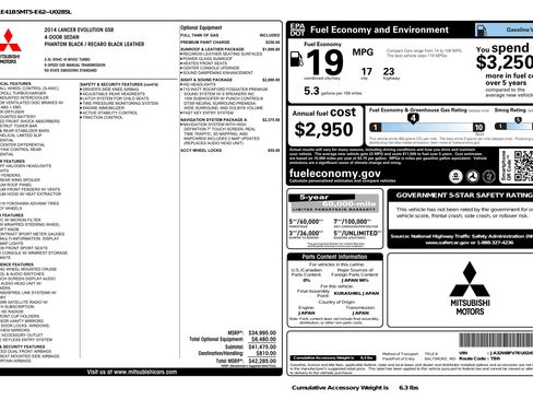 Used 2014 Mitsubishi Lancer Evolution GSR image 5