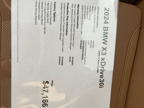 Certified 2024 BMW X3 xDrive30i w/ Convenience Package image 16