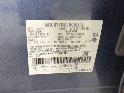 Used 2018 Ford Edge Titanium w/ Equipment Group 301A AWD/4WD image 9