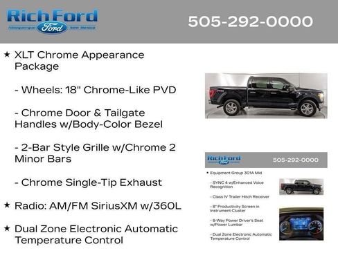 Certified 2023 Ford F150 XLT w/ Equipment Group 301A Mid AWD/4WD image 97